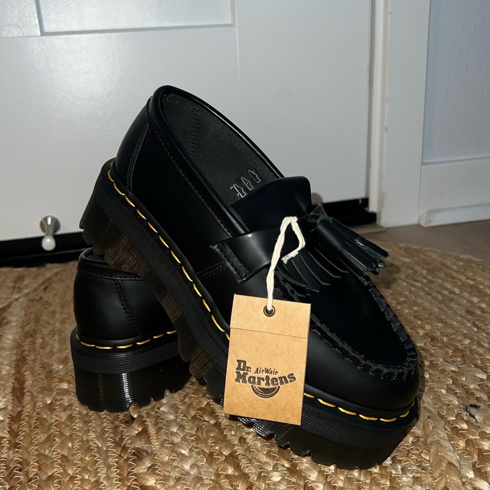 Dr. Martens Black Platform Loafers